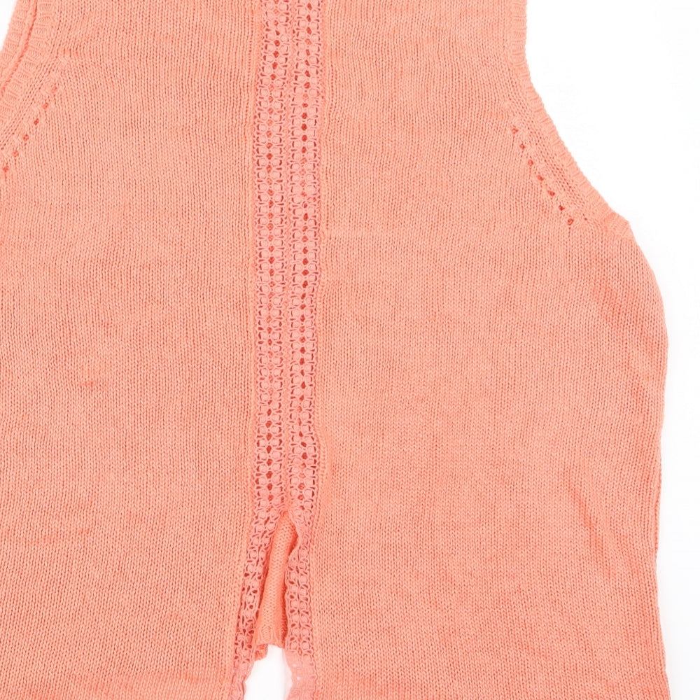 New Look Womens Orange  Knit Pullover Jumper Size 14