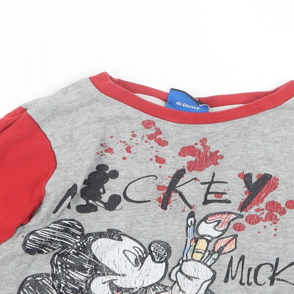 George Boys Red   Basic T-Shirt Size 3-4 Years  - Mickey Mouse