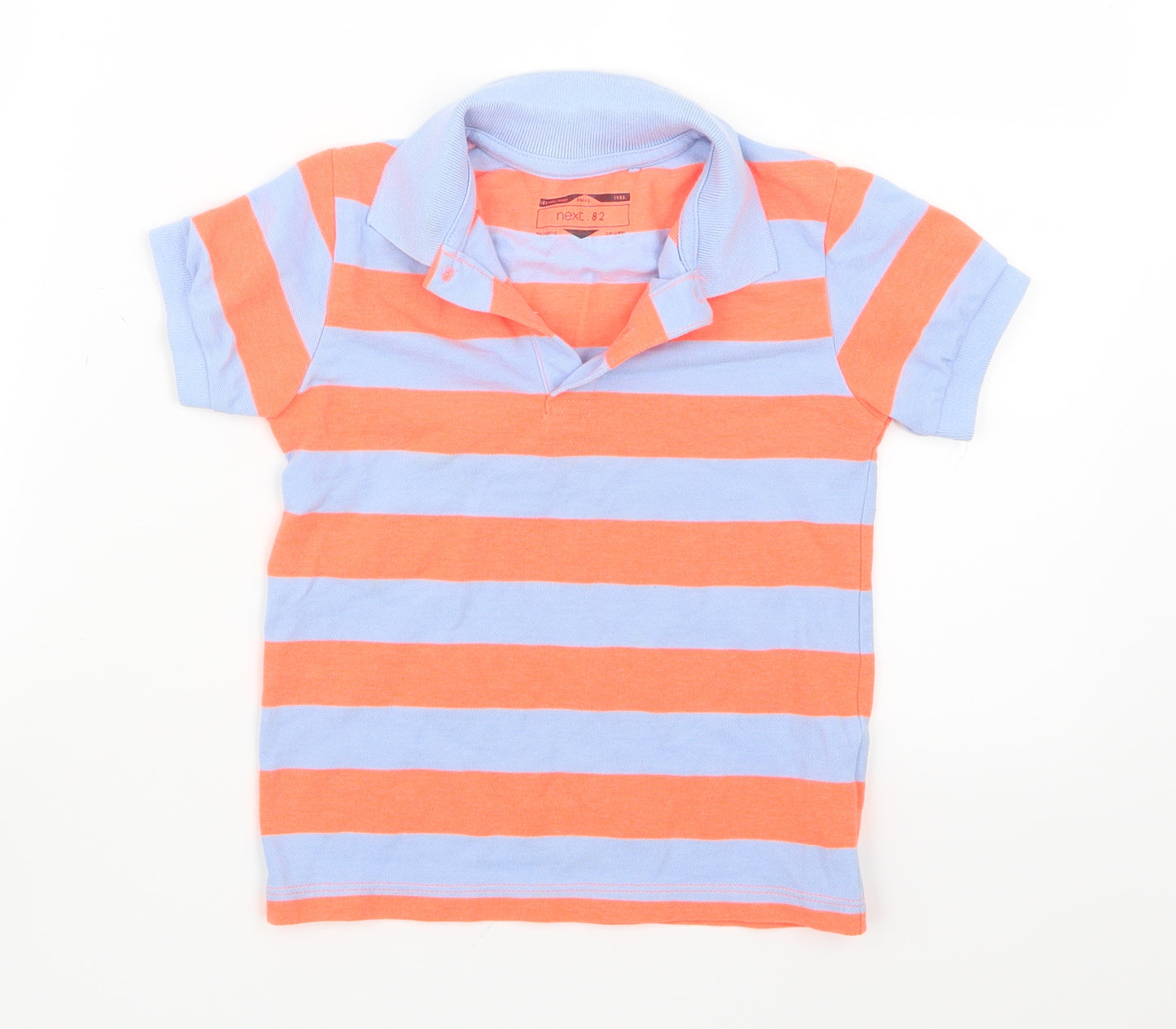 NEXT Boys Orange Striped  Basic Polo Size 3-4 Years