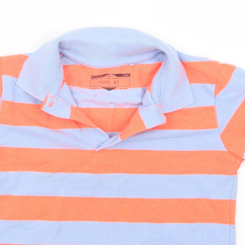 NEXT Boys Orange Striped  Basic Polo Size 3-4 Years