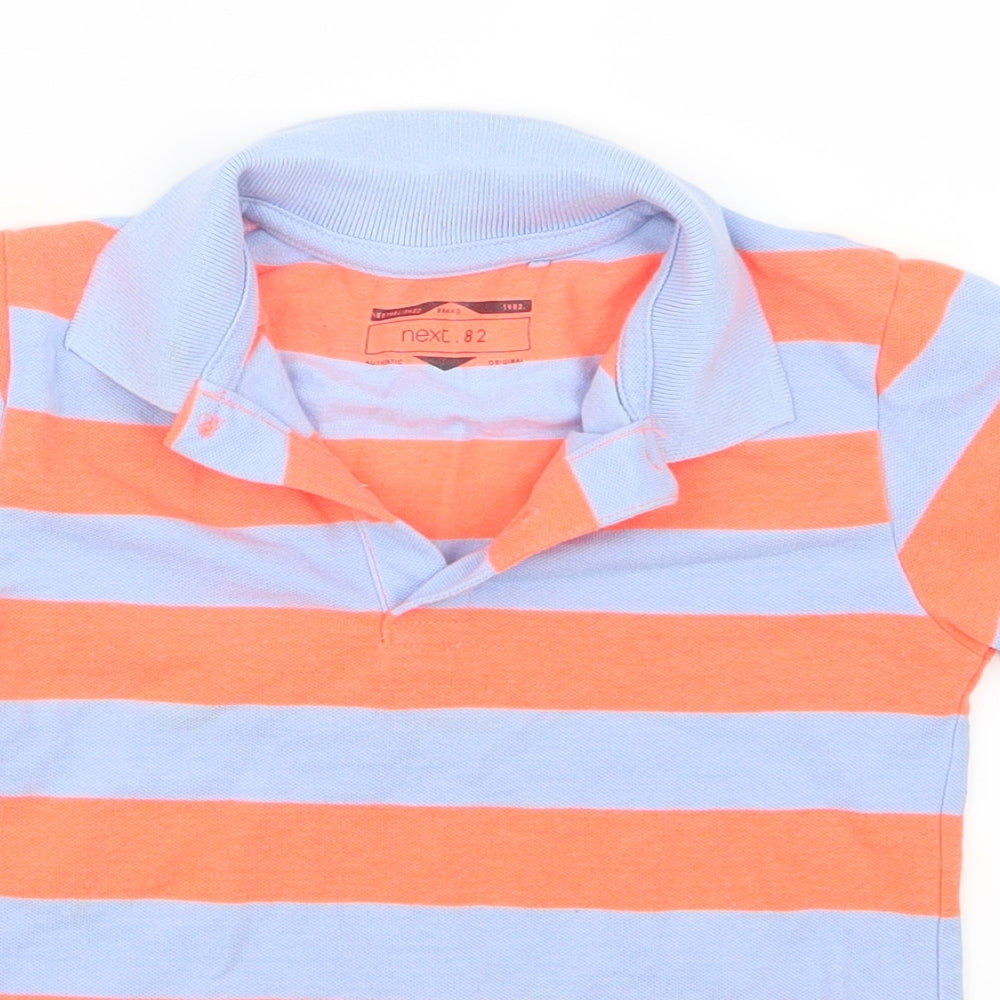 NEXT Boys Orange Striped  Basic Polo Size 3-4 Years