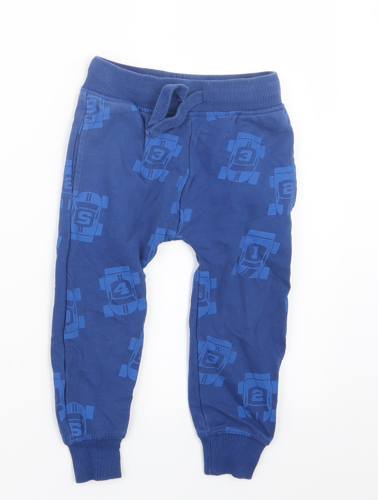 NEXT Boys Blue Geometric  Jogger Trousers Size 2-3 Years