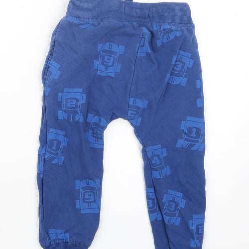 NEXT Boys Blue Geometric  Jogger Trousers Size 2-3 Years
