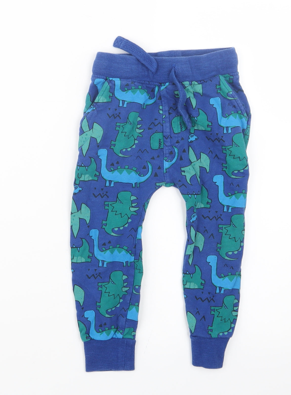 NEXT Boys Blue Geometric   Pyjama Pants Size 2-3 Years  - Dinosaurs