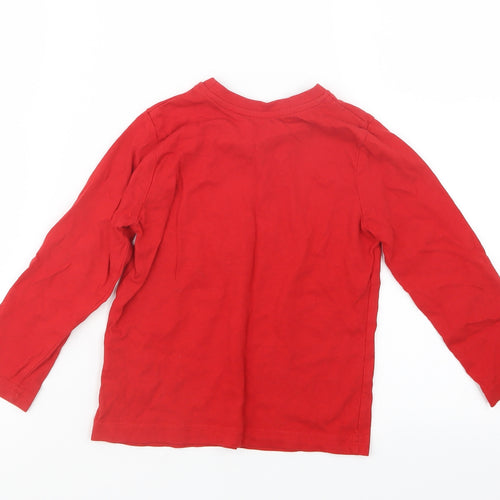 Primark Boys Red   Basic T-Shirt Size 3-4 Years