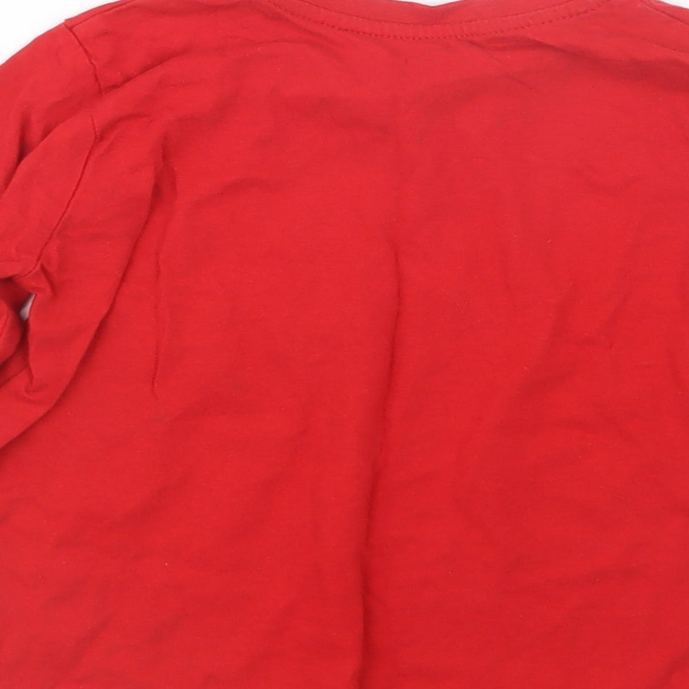 Primark Boys Red   Basic T-Shirt Size 3-4 Years