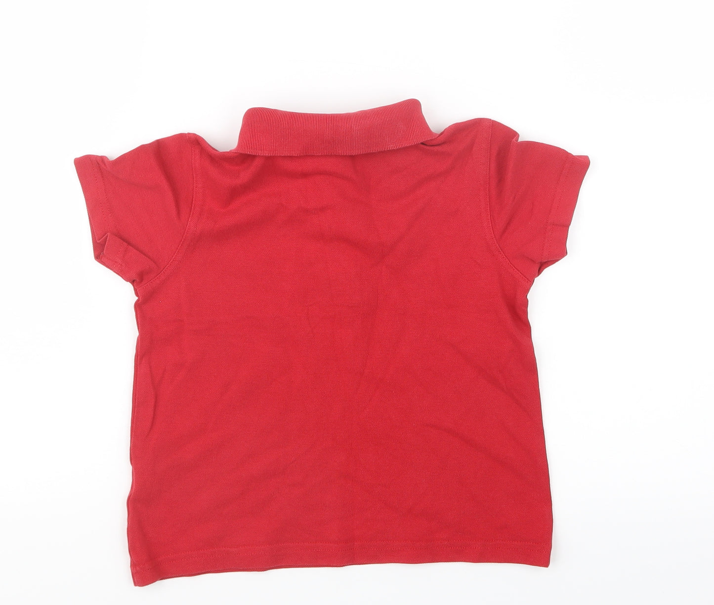 Preworn Boys Red   Basic Polo Size 4-5 Years