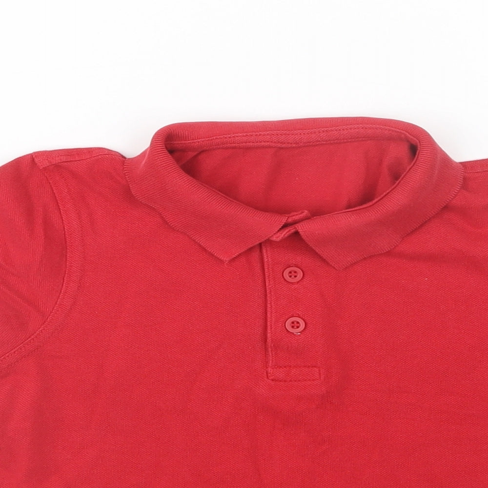 Preworn Boys Red   Basic Polo Size 4-5 Years