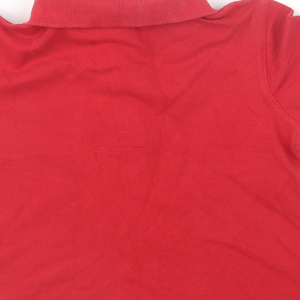 Preworn Boys Red   Basic Polo Size 4-5 Years