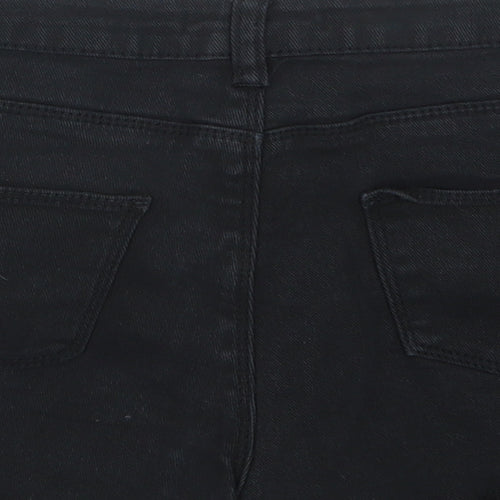 FOREVER 21 Womens Black  Denim Hot Pants Shorts Size 29 in