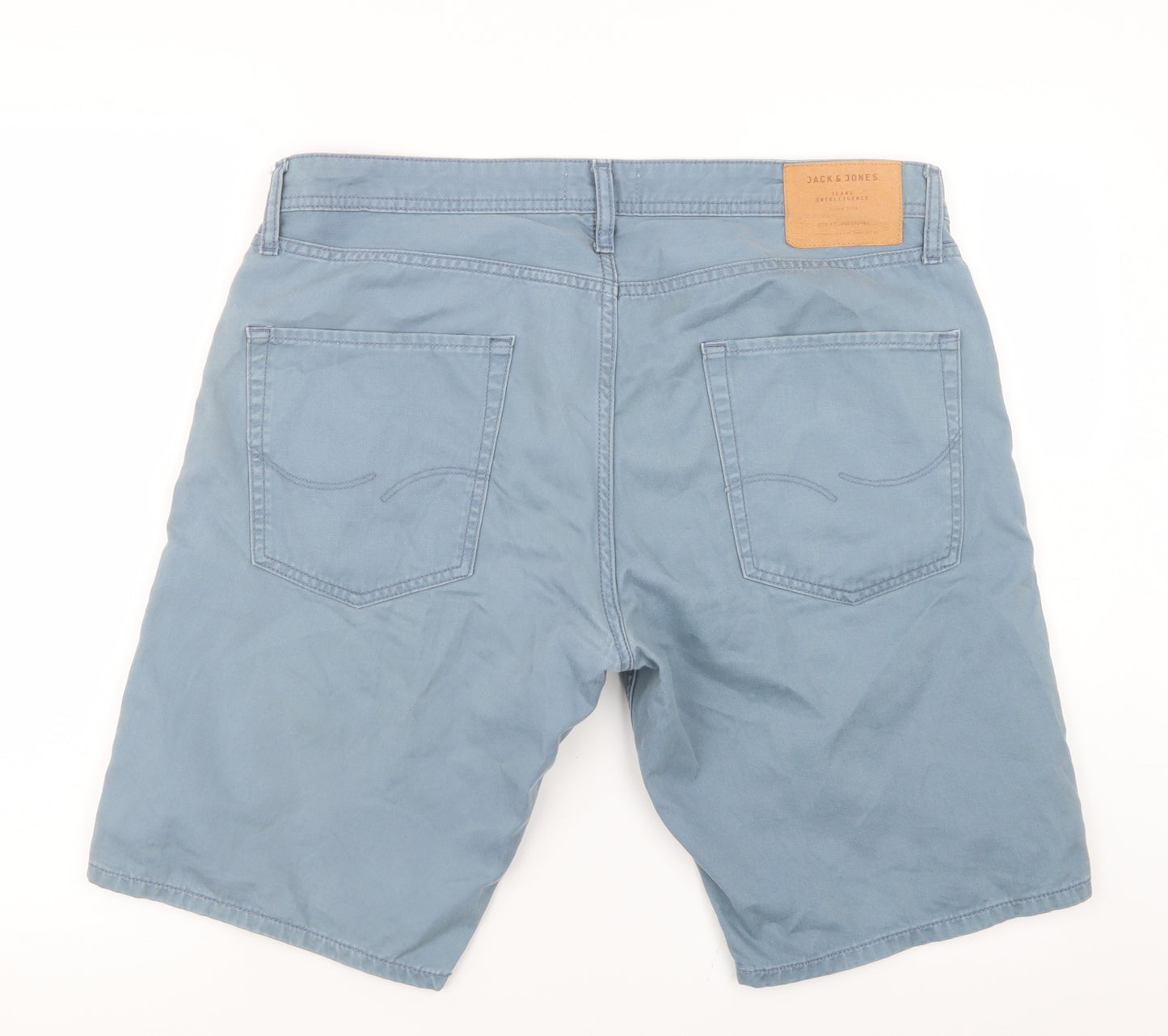 JACK & JONES Mens Blue  Denim Cargo Shorts Size XL