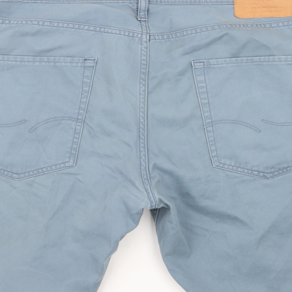 JACK & JONES Mens Blue  Denim Cargo Shorts Size XL