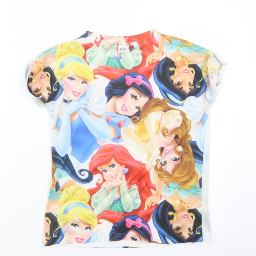 Young Dimension Girls Blue Geometric  Basic T-Shirt Size 11-12 Years  - Disney Princess