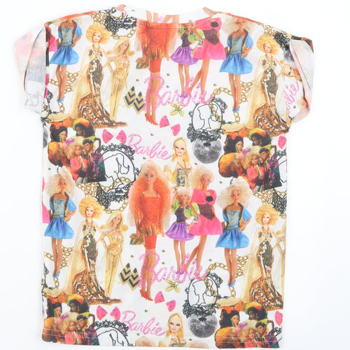 Young Dimension Girls Pink Geometric  Basic T-Shirt Size 11-12 Years  - Barbie