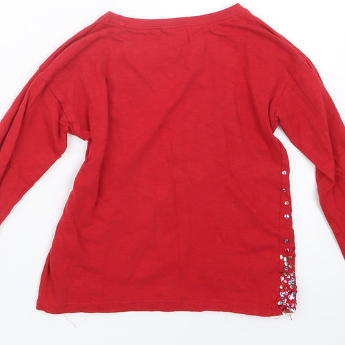 NEXT Girls Red   Basic T-Shirt Size 5 Years