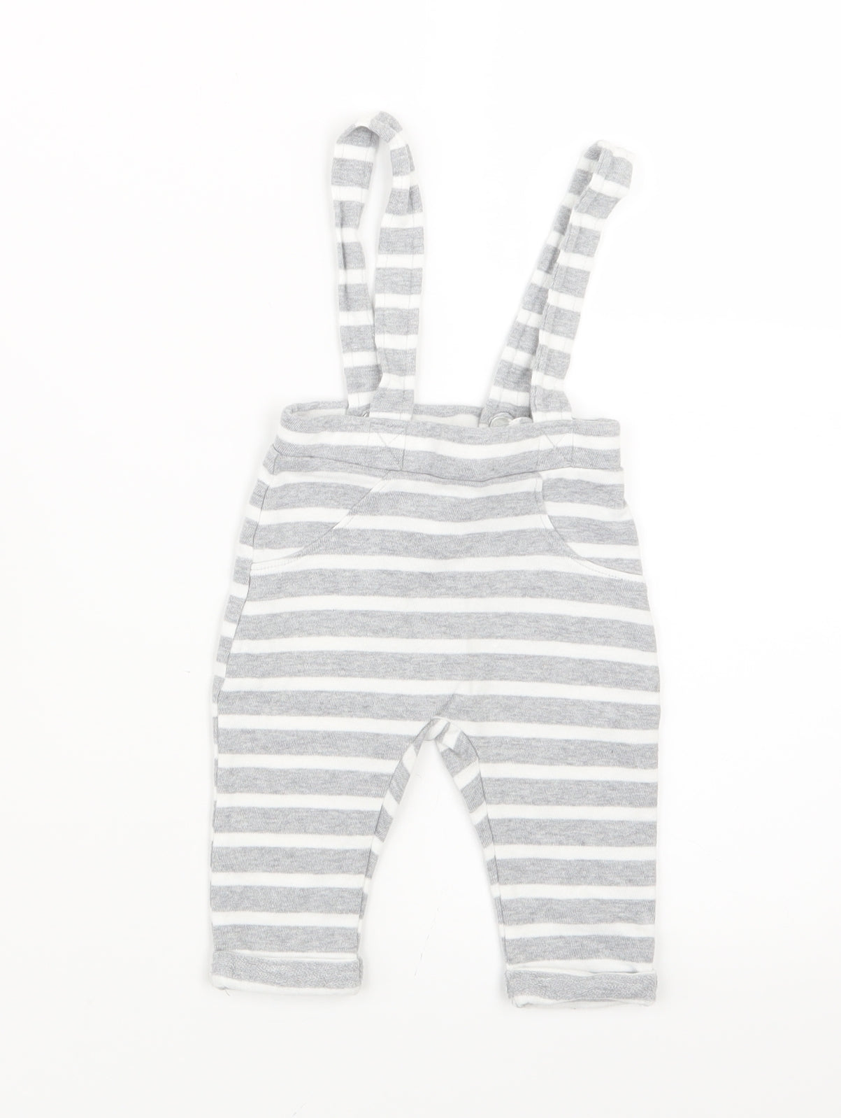 Matalan Baby Grey Striped  Coverall Outfit/Set Size 0-3 Months