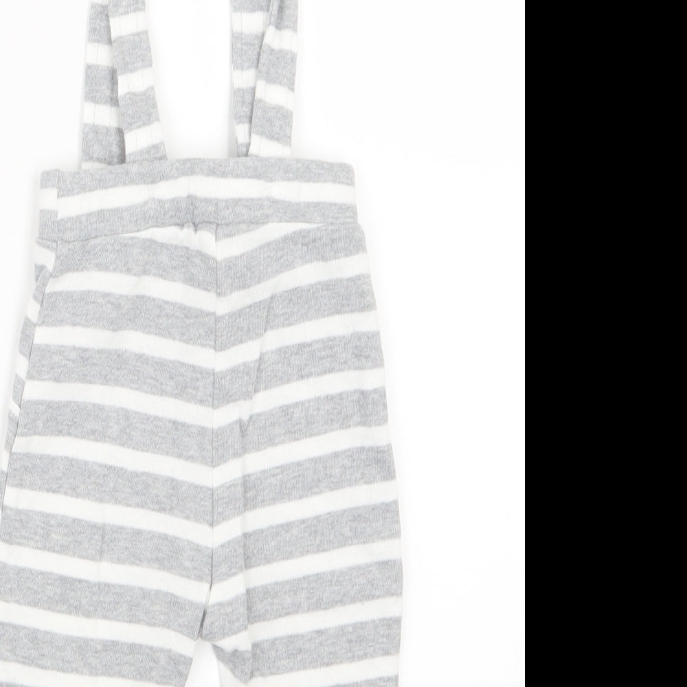 Matalan Baby Grey Striped  Coverall Outfit/Set Size 0-3 Months
