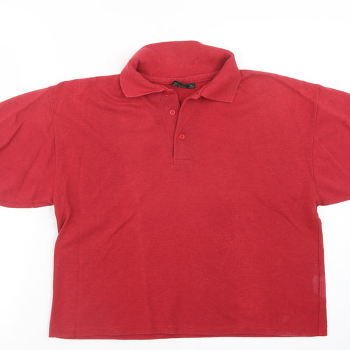 Country Wear Womens Red   Basic Polo Size S