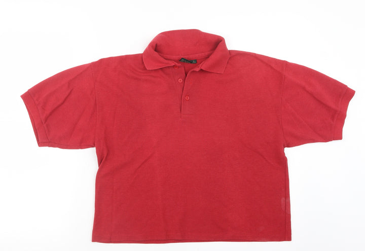 Country Wear Womens Red   Basic Polo Size S