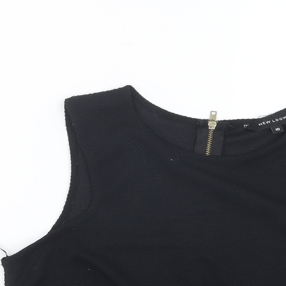 New Look Womens Black   Cropped T-Shirt Size 10