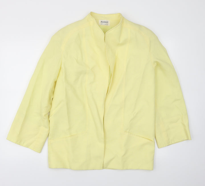 Planet  Womens Yellow   Jacket Blazer Size 12
