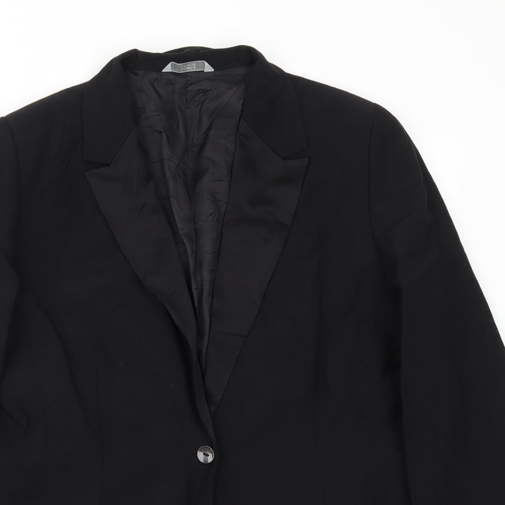 m&s Womens Black   Jacket Blazer Size 16