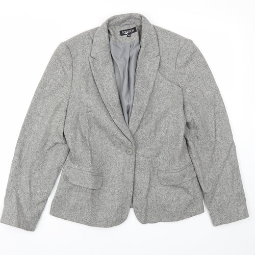 EQUATION  Womens Grey   Jacket Blazer Size 12