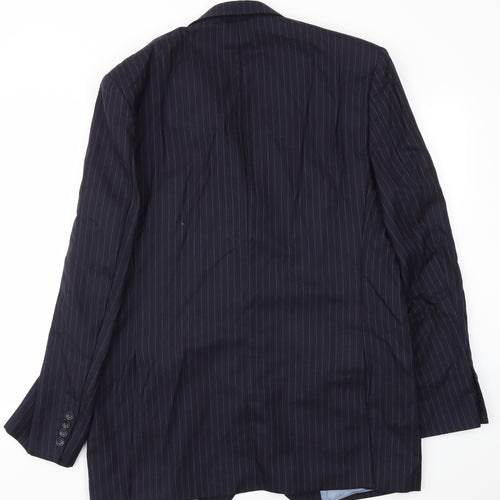 AUTIN REED Mens Blue Striped  Jacket Blazer Size 44