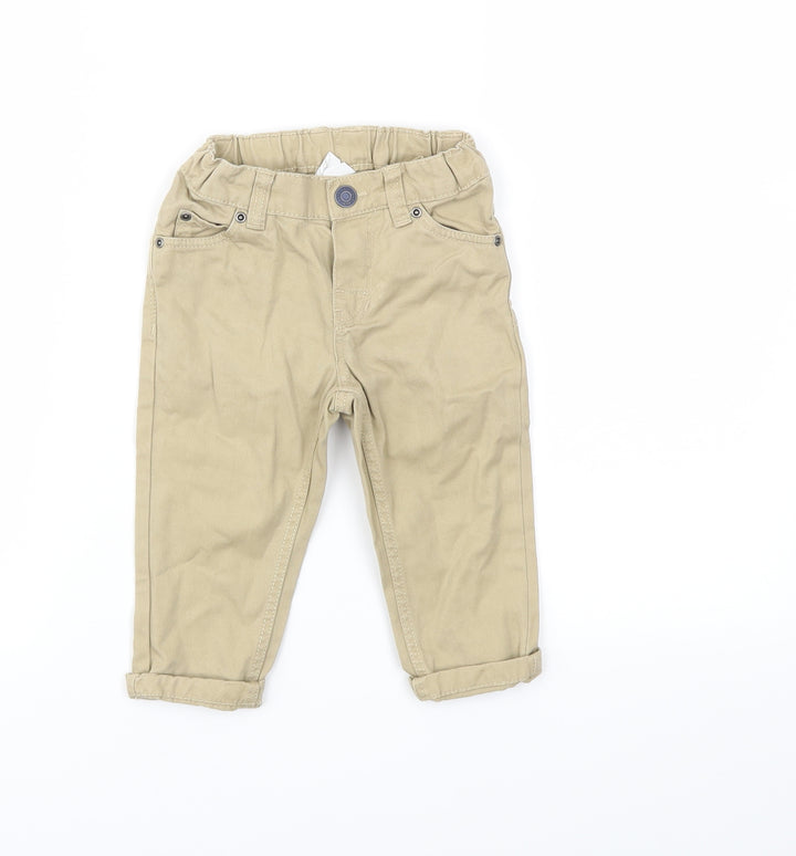 H&M Boys Beige   Capri Jeans Size 6-9 Months