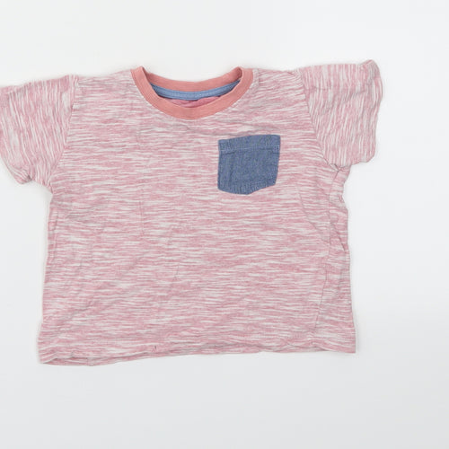 Matalan Boys Pink   Basic T-Shirt Size 18-24 Months