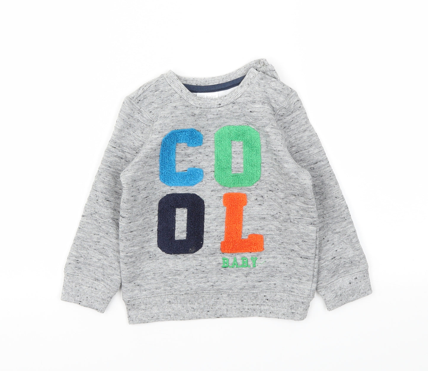 F&F Boys Grey   Pullover Jumper Size 12-18 Months