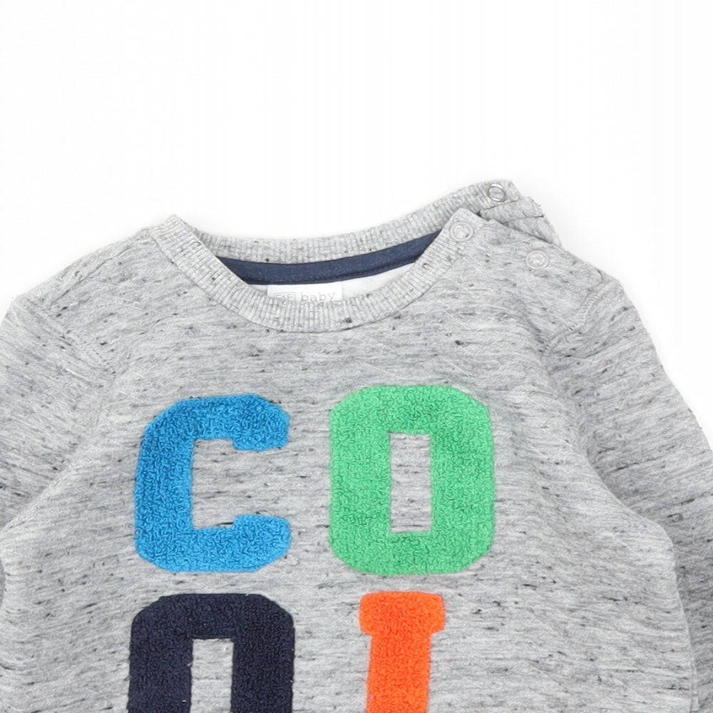 F&F Boys Grey   Pullover Jumper Size 12-18 Months