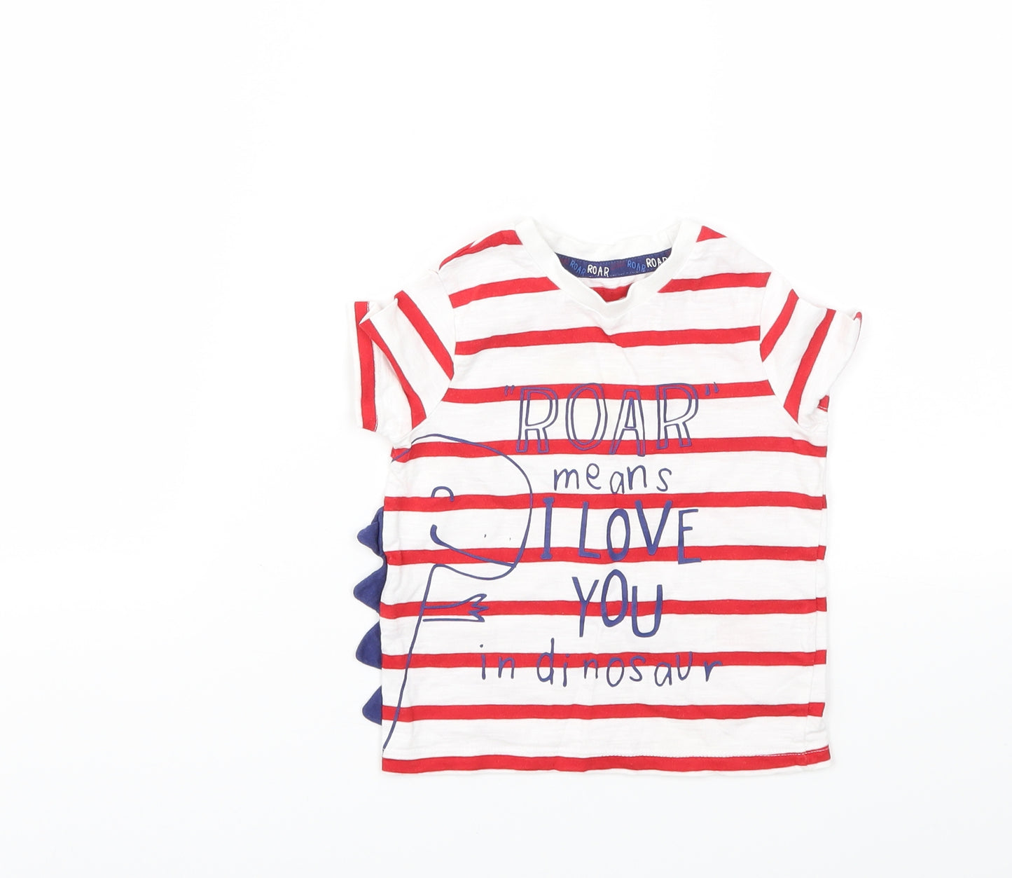 F&F Boys Red Animal Print  Basic T-Shirt Size 12-18 Months