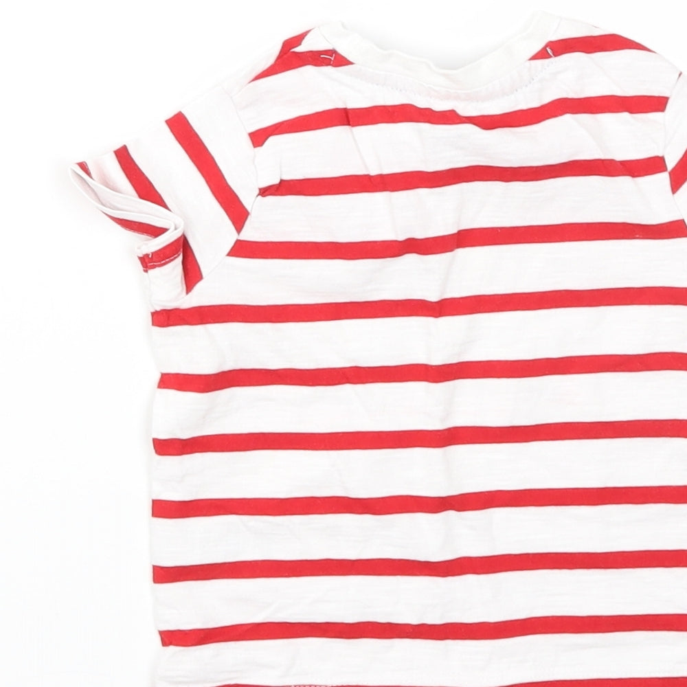 F&F Boys Red Animal Print  Basic T-Shirt Size 12-18 Months