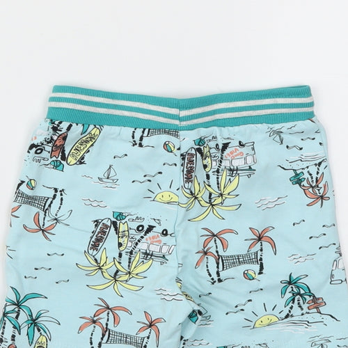SO CUTE  Boys Blue Animal Print  Capri Trousers Size 18 Months