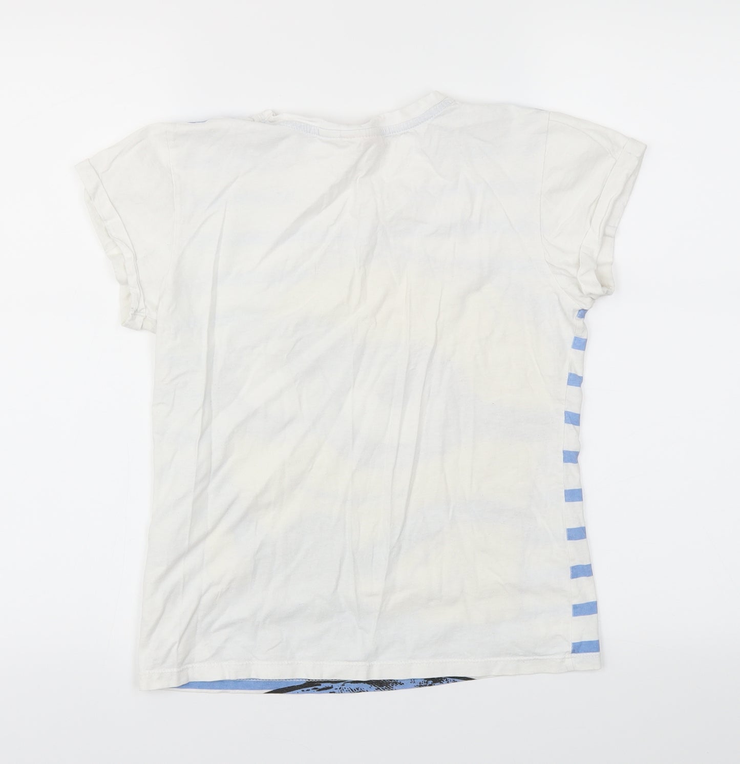 Despicable Me Womens White Animal Print  Basic T-Shirt Size XS