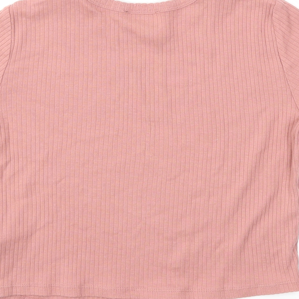 TOPSHOP  Womens Pink   Basic T-Shirt Size 10