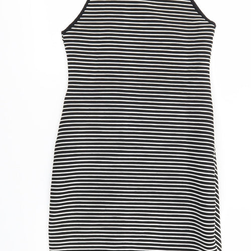 Primark Womens Black Striped  A-Line  Size 10