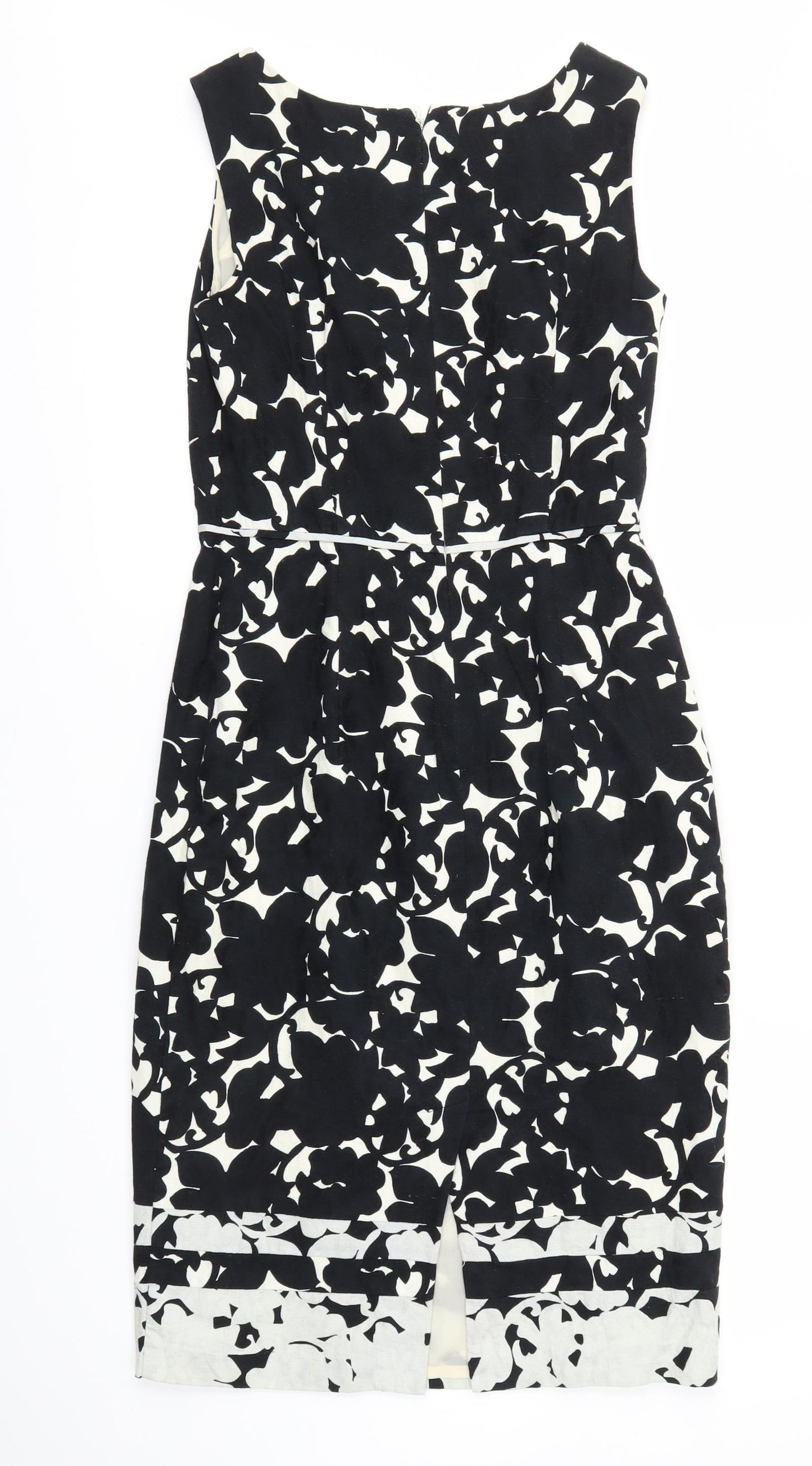 Betty Jackson Black Womens Black Floral  A-Line  Size 8