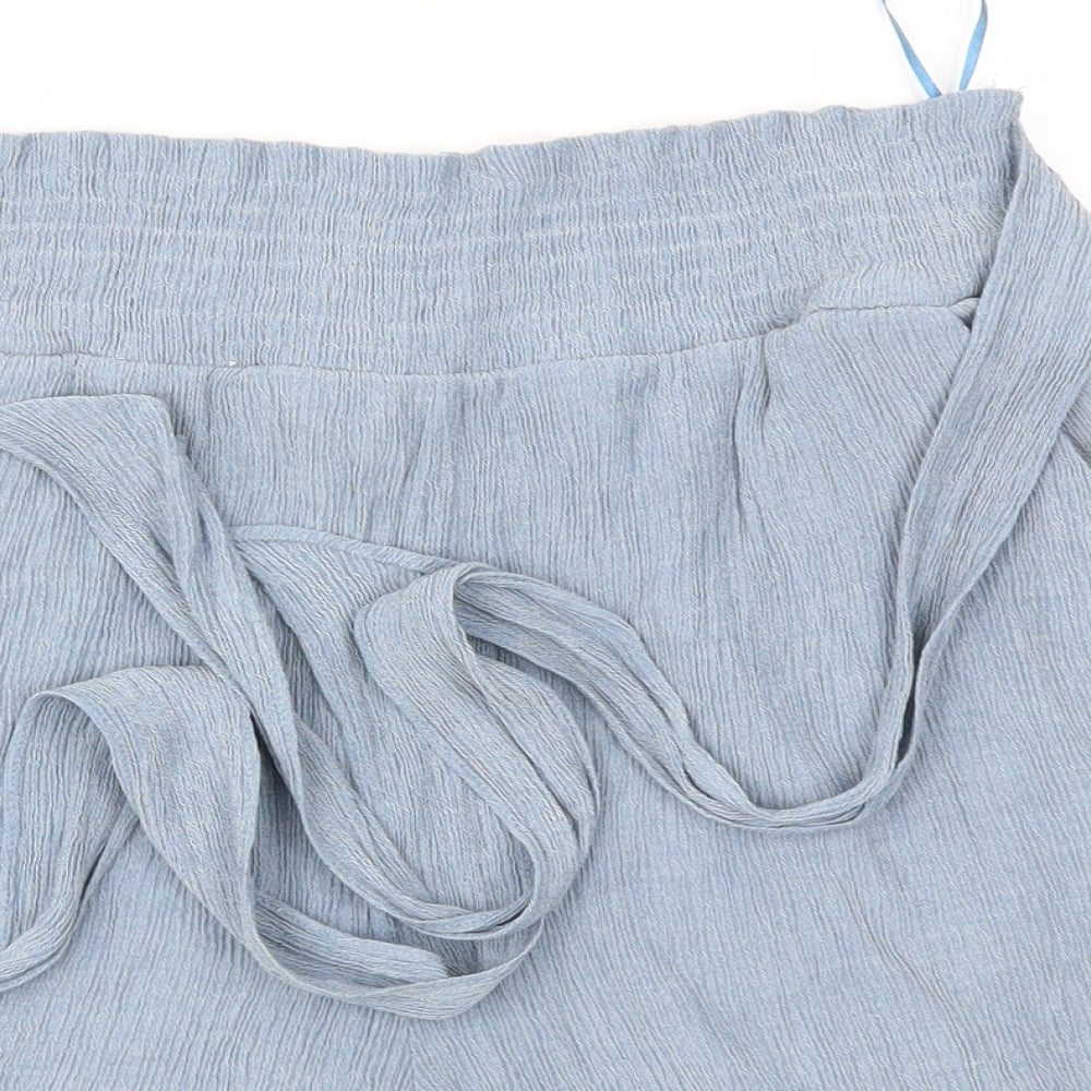 New Look Womens Blue   Cut-Off Shorts Size 16 - Stretch waistband