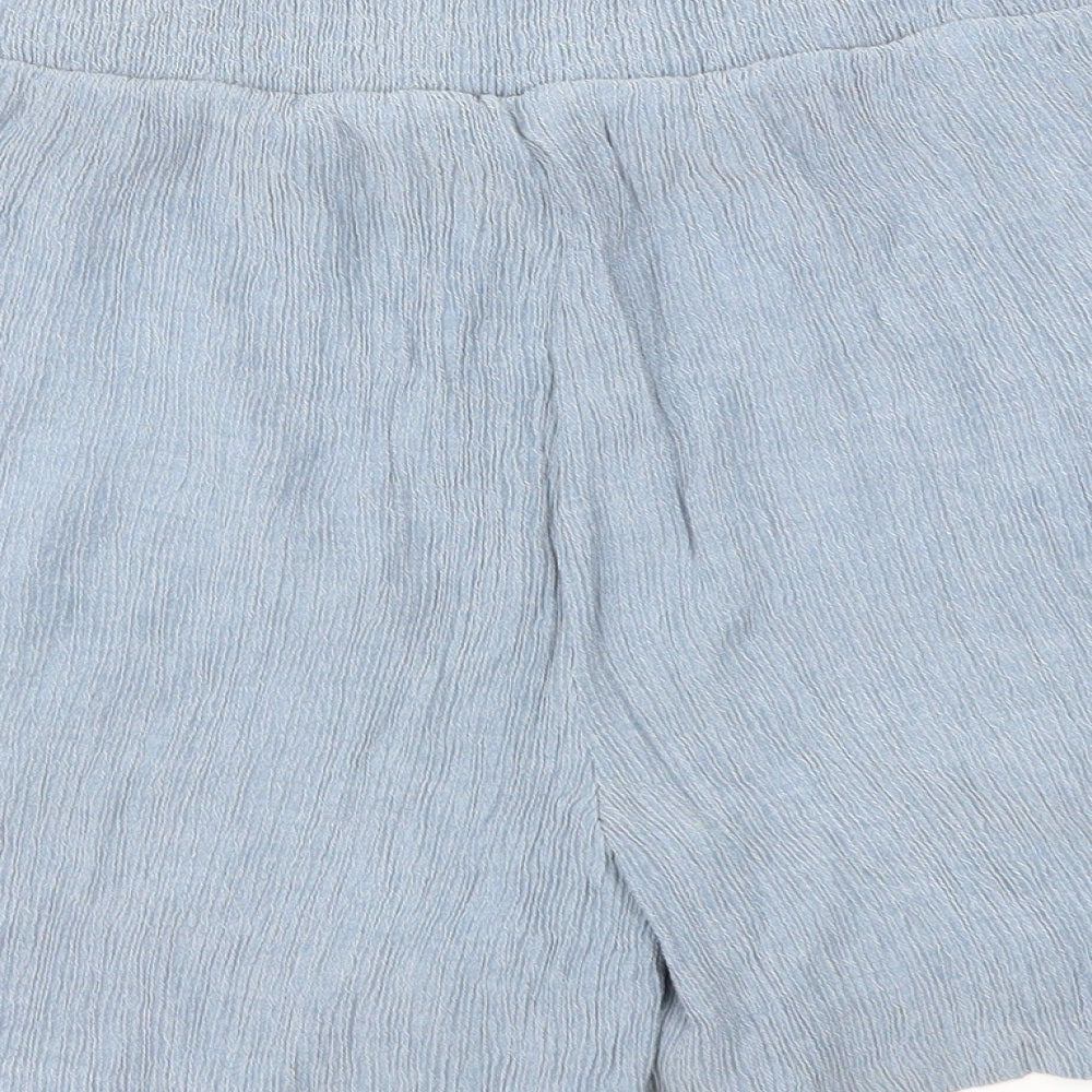 New Look Womens Blue   Cut-Off Shorts Size 16 - Stretch waistband