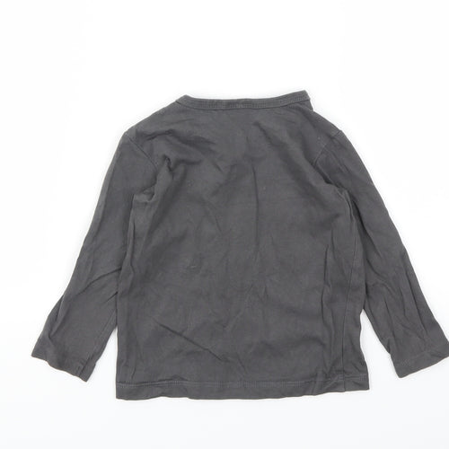 H&M Girls Grey   Basic T-Shirt Size 9-12 Months