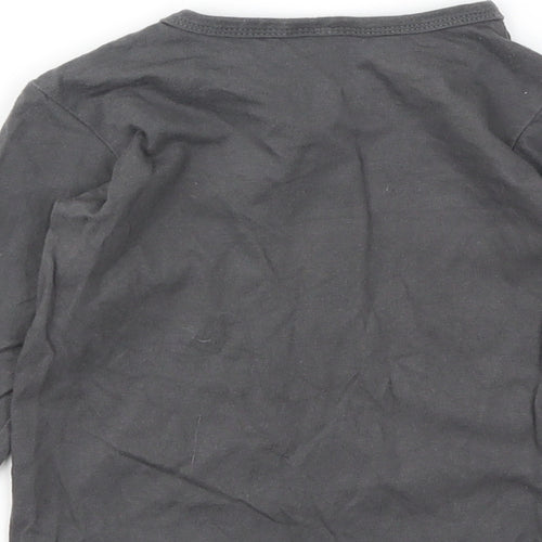 H&M Girls Grey   Basic T-Shirt Size 9-12 Months