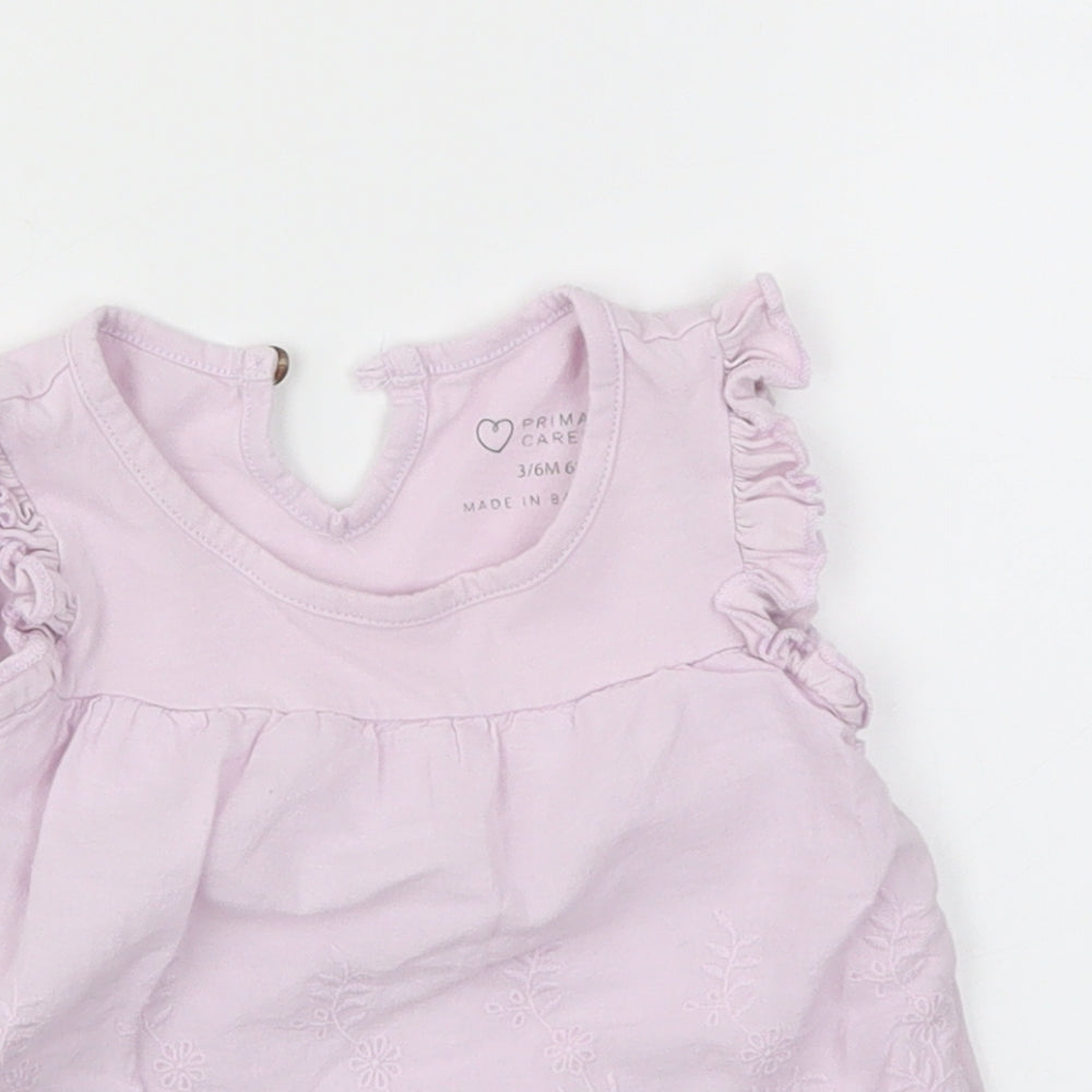 Primark Girls Purple   Basic T-Shirt Size 3-6 Months