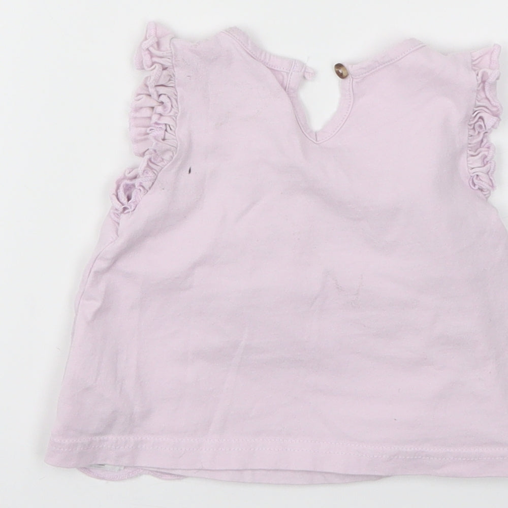 Primark Girls Purple   Basic T-Shirt Size 3-6 Months