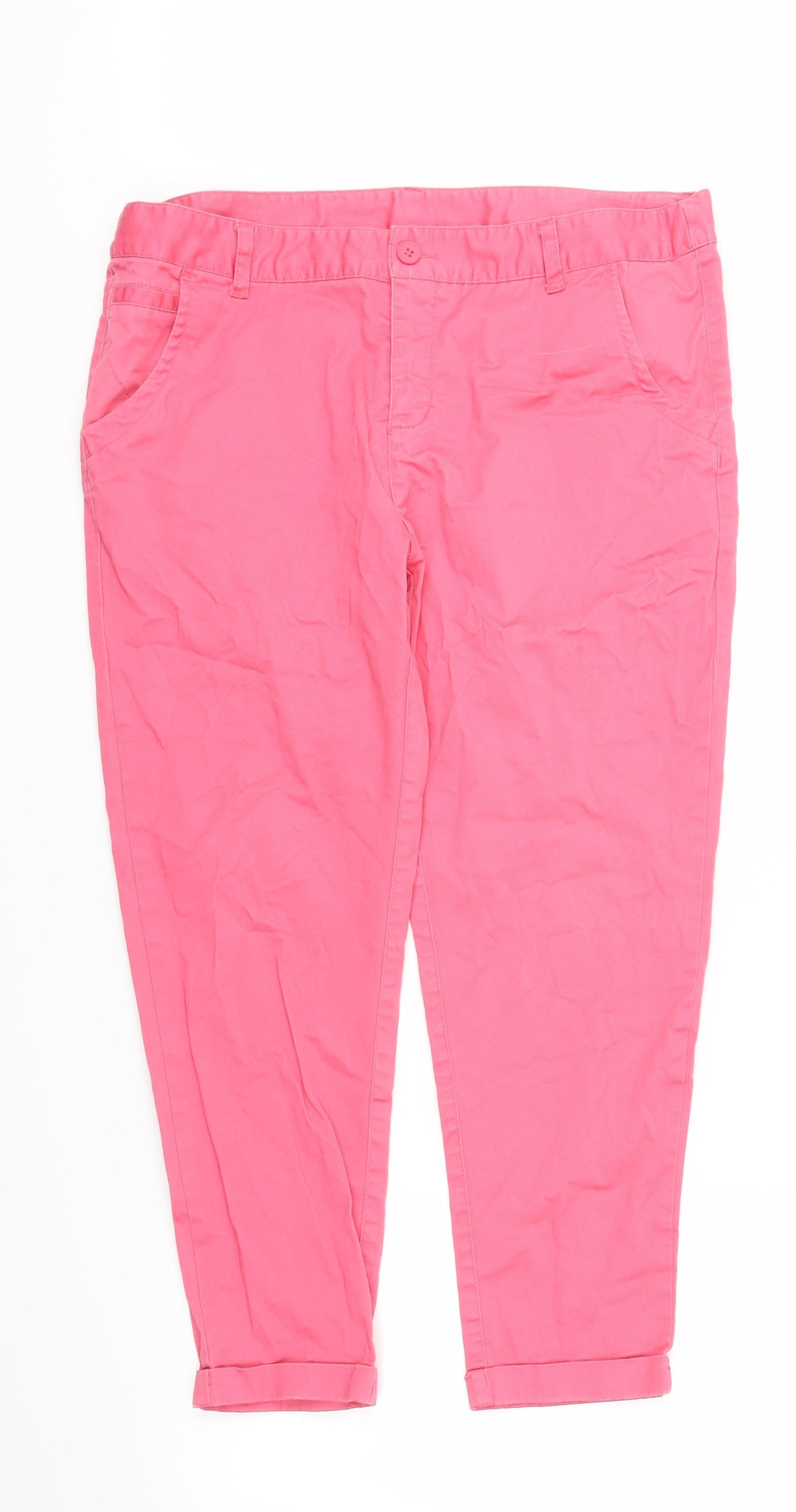 Preworn Womens Pink   Trousers  Size 18 L25 in