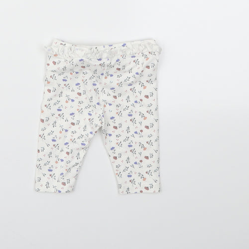Matalan Girls Grey Floral  Capri Trousers Size 0-3 Months