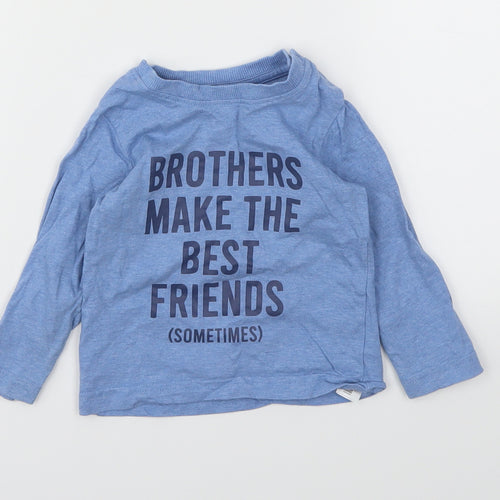 NUTMEG  Boys Blue   Basic T-Shirt Size 9-12 Months
