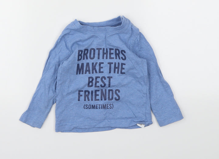 NUTMEG  Boys Blue   Basic T-Shirt Size 9-12 Months