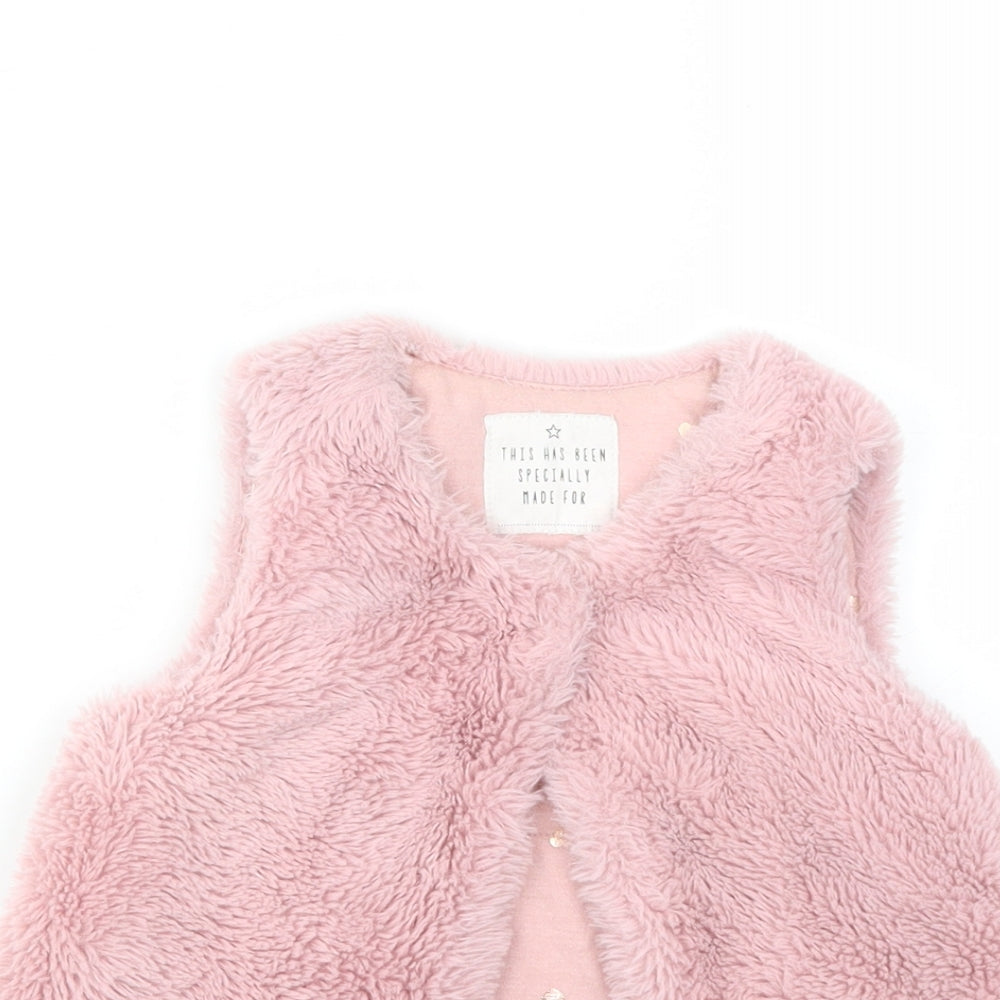 Matalan Girls Pink   Basic Jacket Coatigan Size 6-9 Months
